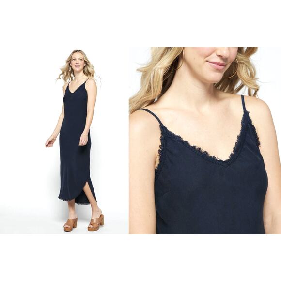 Bella Dahl Dresses & Skirts - Bella Dahl Dorinne Frayed Midi Slip Dress Size XL